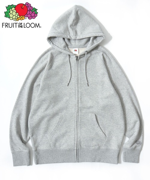 FRUIT OF THE LOOM（フルーツオブザルーム）の「FRUIT OF THE LOOM/フルーツオブザルーム BASIC SWEAT ZIP UP HOODIE/オーバーサイズ 裏毛 無地 ロゴワッペン ワンポイント刺繍 スウェット ジップアップパーカー フーディー/レディース メンズ（パーカー・レディース・ネイビー/アイボリー/ブラック/グレー・M/L/XL）」の3枚目の写真