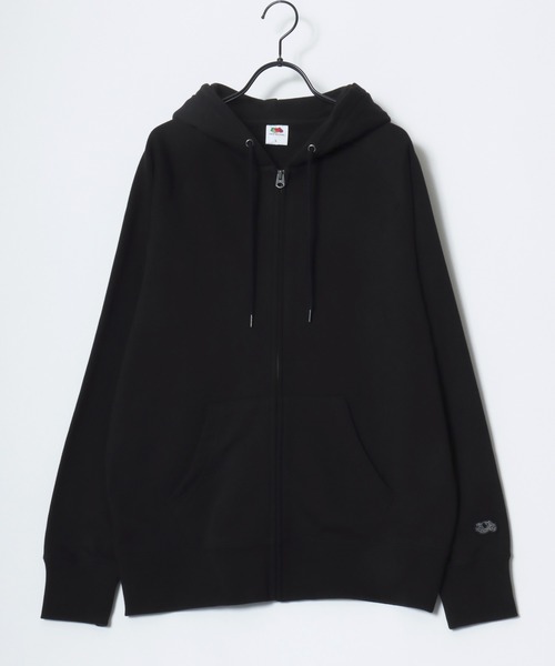 FRUIT OF THE LOOM（フルーツオブザルーム）の「FRUIT OF THE LOOM/フルーツオブザルーム BASIC SWEAT ZIP UP HOODIE/オーバーサイズ 裏毛 無地 ロゴワッペン ワンポイント刺繍 スウェット ジップアップパーカー フーディー/レディース メンズ（パーカー・レディース・ネイビー/アイボリー/ブラック/グレー・M/L/XL）」の10枚目の写真