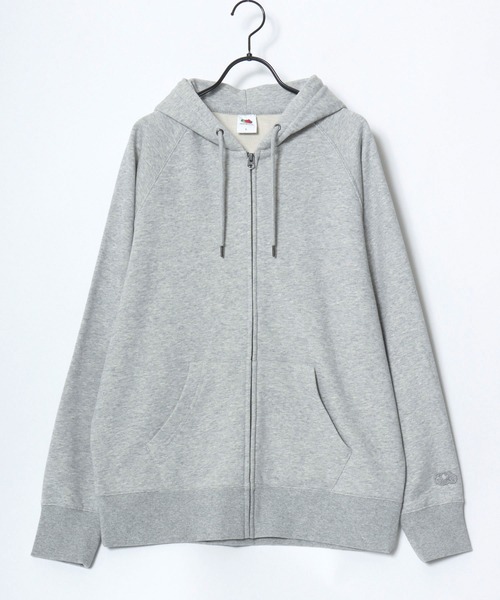 FRUIT OF THE LOOM（フルーツオブザルーム）の「FRUIT OF THE LOOM/フルーツオブザルーム BASIC SWEAT ZIP UP HOODIE/オーバーサイズ 裏毛 無地 ロゴワッペン ワンポイント刺繍 スウェット ジップアップパーカー フーディー/レディース メンズ（パーカー・レディース・ネイビー/アイボリー/ブラック/グレー・M/L/XL）」の11枚目の写真