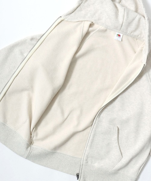 FRUIT OF THE LOOM（フルーツオブザルーム）の「FRUIT OF THE LOOM/フルーツオブザルーム BASIC SWEAT ZIP UP HOODIE/オーバーサイズ 裏毛 無地 ロゴワッペン ワンポイント刺繍 スウェット ジップアップパーカー フーディー/レディース メンズ（パーカー・レディース・ネイビー/アイボリー/ブラック/グレー・M/L/XL）」の20枚目の写真