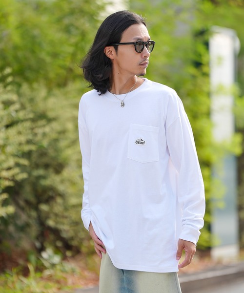 GERRY（ジェリー）の「【GERRY】別注 シリコンワッペン ポケット 長袖 Tシャツ（Tシャツ/カットソー・メンズ・ブラック/ホワイト・SMALL/MEDIUM/LARGE/X-LARGE）」の13枚目の写真