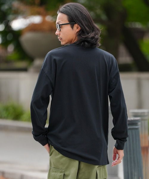 GERRY（ジェリー）の「【GERRY】別注 シリコンワッペン ポケット 長袖 Tシャツ（Tシャツ/カットソー・メンズ・ブラック/ホワイト・SMALL/MEDIUM/LARGE/X-LARGE）」の8枚目の写真