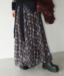 chuclla | チェックロングスカート chw25a078(スカート)