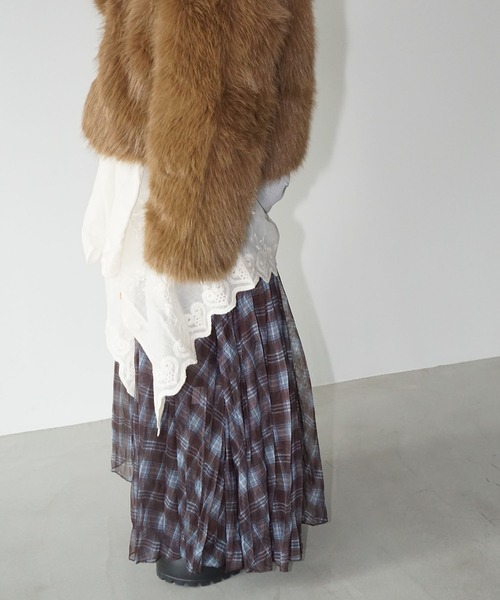 chuclla（チュクラ）の「チェックロングスカート chw25a078（スカート・レディース・チェック・FREE）」の9枚目の写真