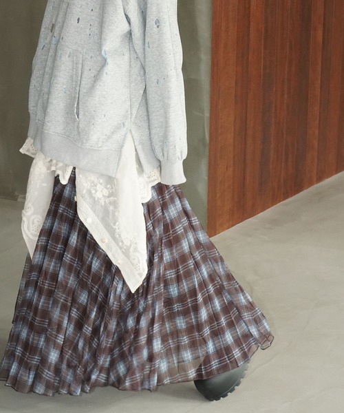 chuclla（チュクラ）の「チェックロングスカート chw25a078（スカート・レディース・チェック・FREE）」の12枚目の写真