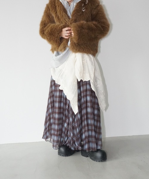 chuclla（チュクラ）の「チェックロングスカート chw25a078（スカート・レディース・チェック・FREE）」の19枚目の写真