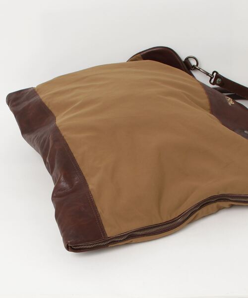 レザートリム オイルクロス ガーメント バッグ（ビジネスバッグ）｜RRL