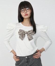 power shoulder ribbon tops / パワーショルダーリボントップス