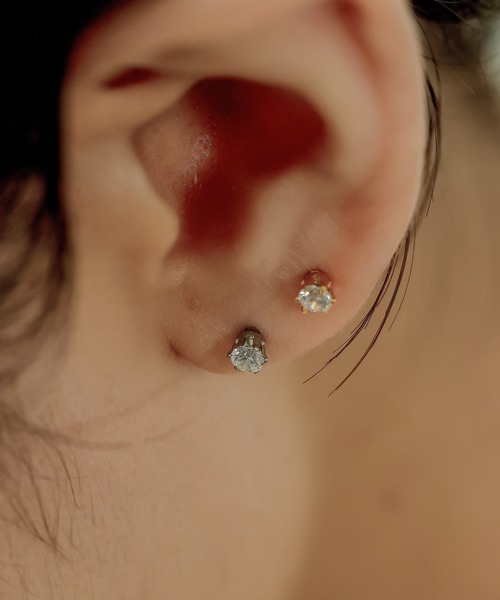ORLEAN(オルレアン)の「【ORLEAN】ビジューストーンピアス 6個セット 3mm 4mm(ピアス(両耳用)・レディース・ゴールド/シルバー系1/シルバー/ゴールド系1・フリー)」の8枚目の写真