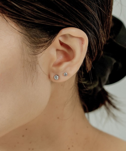 ORLEAN(オルレアン)の「【ORLEAN】ビジューストーンピアス 6個セット 3mm 4mm(ピアス(両耳用)・レディース・ゴールド/シルバー系1/シルバー/ゴールド系1・フリー)」の6枚目の写真