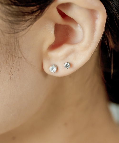 ORLEAN(オルレアン)の「【ORLEAN】ビジューストーンピアス 6個セット 3mm 4mm(ピアス(両耳用)・レディース・ゴールド/シルバー系1/シルバー/ゴールド系1・フリー)」の7枚目の写真