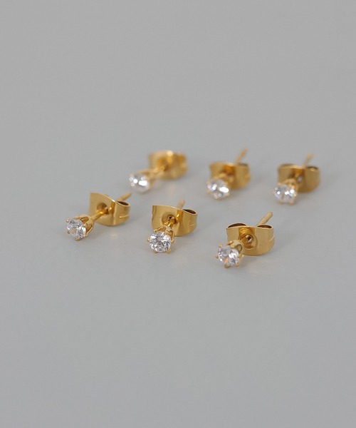 ORLEAN(オルレアン)の「【ORLEAN】ビジューストーンピアス 6個セット 3mm 4mm(ピアス(両耳用)・レディース・ゴールド/シルバー系1/シルバー/ゴールド系1・フリー)」の12枚目の写真