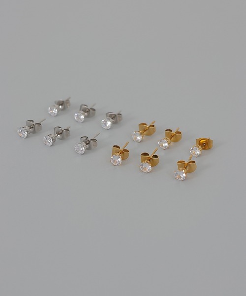ORLEAN(オルレアン)の「【ORLEAN】ビジューストーンピアス 6個セット 3mm 4mm(ピアス(両耳用)・レディース・ゴールド/シルバー系1/シルバー/ゴールド系1・フリー)」の15枚目の写真