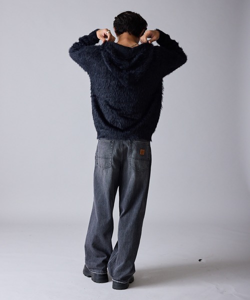Theater code(シアターコード)の「Message Design Hooded Shaggy Knit / メッセージデザイン フード付きシャギーニット 秋 秋服メンズ 2026年秋冬 冬服(ニット/セーター・メンズ・ホワイト/ブラック・M/L)」の12枚目の写真