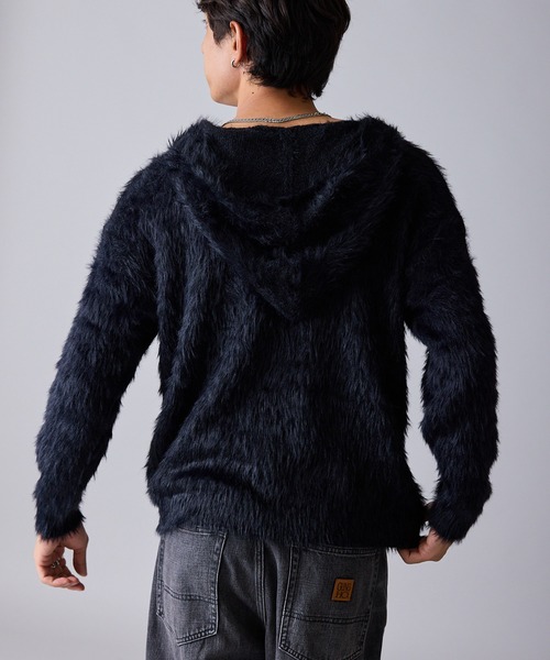 Theater code(シアターコード)の「Message Design Hooded Shaggy Knit / メッセージデザイン フード付きシャギーニット 秋 秋服メンズ 2026年秋冬 冬服(ニット/セーター・メンズ・ホワイト/ブラック・M/L)」の17枚目の写真