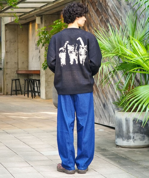 __gram.(スペースグラム)の「【__gram./スペースグラム】ジャガード アニマル ニット プルオーバー(ニット/セーター・メンズ・チャコールグレー/アイボリー・MEDIUM/LARGE)」の13枚目の写真