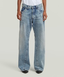 G-STAR | CONTOR 3D WIDE PLEAT JEANS/立体裁断ワイドルーズフロントプリーツジーンズ(デニムパンツ)