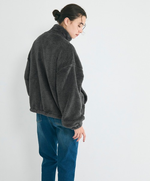 coca（coca）（コカ）の「フリースジップアップジャケット（ブルゾン・レディース・その他/ライトベージュ/ブラック/チャコール・L/S/M）」の8枚目の写真