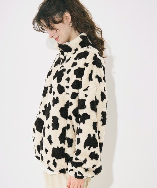 coca（coca）（コカ）の「フリースジップアップジャケット（ブルゾン・レディース・その他/ライトベージュ/ブラック/チャコール・L/S/M）」の11枚目の写真