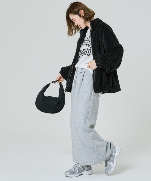 coca（coca）（コカ）の「フリースジップアップジャケット（ブルゾン・レディース・その他/ライトベージュ/ブラック/チャコール・L/S/M）」の15枚目の写真