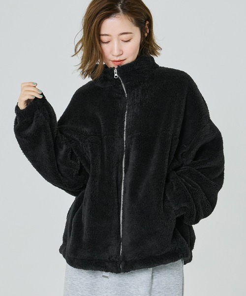 coca（coca）（コカ）の「フリースジップアップジャケット（ブルゾン・レディース・その他/ライトベージュ/ブラック/チャコール・L/S/M）」の16枚目の写真