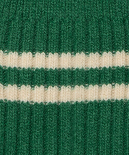 ROTOTO（ロトト）の「＜ROTOTO＞ストライプソックス（ソックス/靴下・メンズ・オフホワイト/ダークグリーン・M）」の5枚目の写真