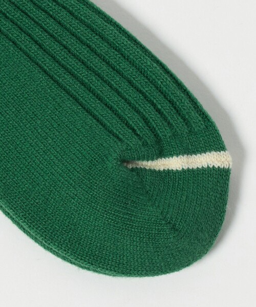 ROTOTO（ロトト）の「＜ROTOTO＞ストライプソックス（ソックス/靴下・メンズ・オフホワイト/ダークグリーン・M）」の6枚目の写真