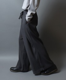 ANPAS | Gabardine Flared Trousers/ Wide Skirt Pants/ギャバジン ワイドフレアパンツ スカートパンツ ワイド 袴パンツ スラックス レディース メンズ(スラックス)