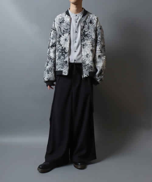 ANPAS(アンパス)の「Gabardine Flared Trousers/ Wide Skirt Pants/ギャバジン ワイドフレアパンツ スカートパンツ ワイド 袴パンツ スラックス レディース メンズ(スラックス・メンズ・アイボリー/ブラック/チャコールグレー・M/L)」の14枚目の写真