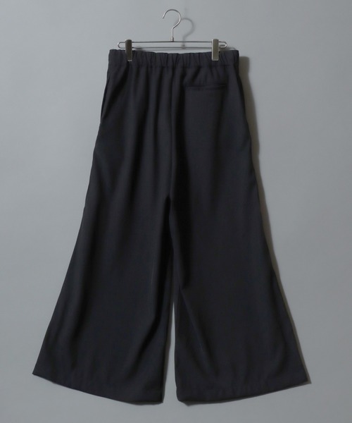 ANPAS(アンパス)の「Gabardine Flared Trousers/ Wide Skirt Pants/ギャバジン ワイドフレアパンツ スカートパンツ ワイド 袴パンツ スラックス レディース メンズ(スラックス・メンズ・アイボリー/ブラック/チャコールグレー・M/L)」の19枚目の写真