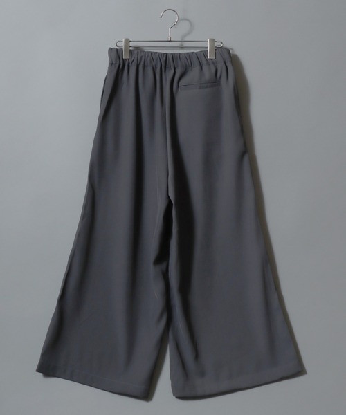 ANPAS(アンパス)の「Gabardine Flared Trousers/ Wide Skirt Pants/ギャバジン ワイドフレアパンツ スカートパンツ ワイド 袴パンツ スラックス レディース メンズ(スラックス・メンズ・アイボリー/ブラック/チャコールグレー・M/L)」の21枚目の写真