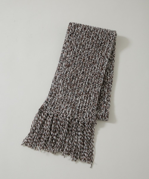 NANO universe（ナノユニバース）の「ミックスカラーニットストール（ストール/ショール・レディース・ブラウン/ピンク/ブルー・F）」の7枚目の写真