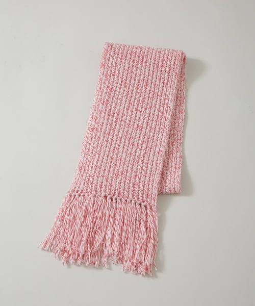 NANO universe（ナノユニバース）の「ミックスカラーニットストール（ストール/ショール・レディース・ブラウン/ピンク/ブルー・F）」の6枚目の写真