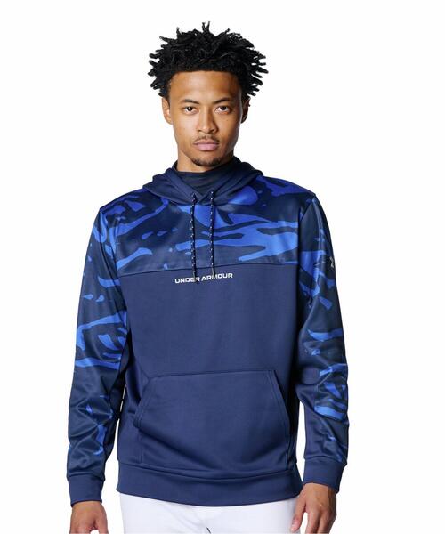 UNDER ARMOUR(アンダーアーマー)の「UAアーマーフリース フーディー(ベースボール/メンズ)(スウェット・メンズ・ネイビー・L)」の1枚目の写真
