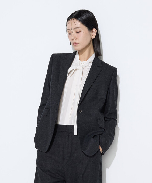 COMME CA(コムサ)の「【セットアップ対応】トリアセウールフラノ シングルジャケット(スーツジャケット・レディース・チャコール・7号/9号/11号)」の13枚目の写真