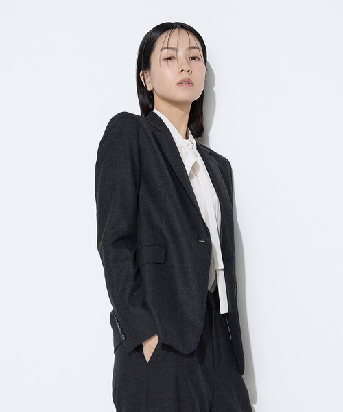 COMME CA(コムサ)の「【セットアップ対応】トリアセウールフラノ シングルジャケット(スーツジャケット・レディース・チャコール・7号/9号/11号)」の15枚目の写真