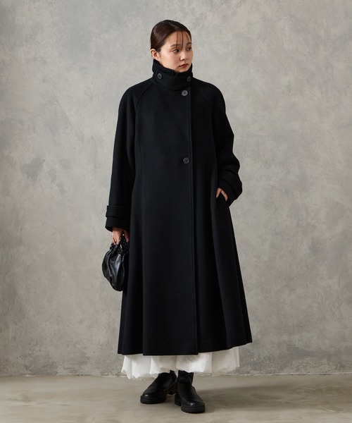 AIMER（エメ）の「RESCWOOL(R)  ビーバー3WAYカラーバックタックAラインロングコート（チェスターコート・レディース・ブラウン/ベージュ/ブラック・LARGE/MEDIUM）」の20枚目の写真