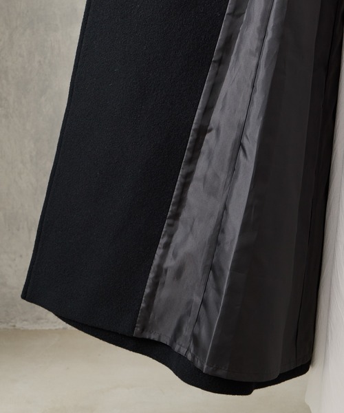 AIMER（エメ）の「RESCWOOL(R)  ビーバー3WAYカラーバックタックAラインロングコート（チェスターコート・レディース・ブラウン/ベージュ/ブラック・LARGE/MEDIUM）」の13枚目の写真