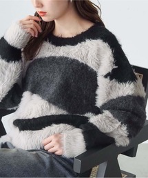 異素材MIXプルオーバー