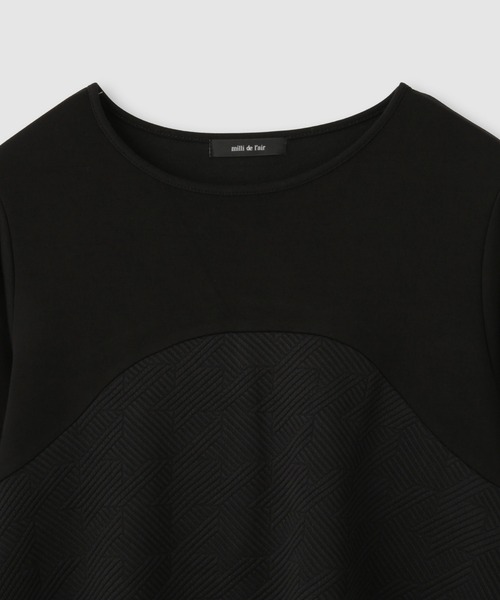 Mac-House(マックハウス)の「milli de l'air ジャガードコクーンワンピース(ワンピース・レディース・ブラック/ダークグレー・M)」の13枚目の写真