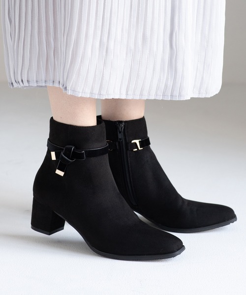 JELLY BEANS（ジェリービーンズ）の「ノットリボン2WAYショートブーツ(204-57130)JELLY BEANS(ジェリービーンズ)（ブーツ・レディース・ブラック系/ダークブラウン/ブラック・S/M/L）」の15枚目の写真