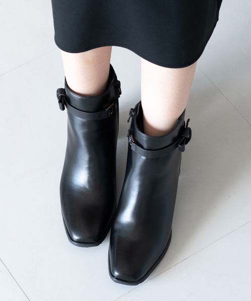 JELLY BEANS（ジェリービーンズ）の「ノットリボン2WAYショートブーツ(204-57130)JELLY BEANS(ジェリービーンズ)（ブーツ・レディース・ブラック系/ダークブラウン/ブラック・S/M/L）」の13枚目の写真