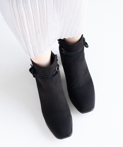 JELLY BEANS（ジェリービーンズ）の「ノットリボン2WAYショートブーツ(204-57130)JELLY BEANS(ジェリービーンズ)（ブーツ・レディース・ブラック系/ダークブラウン/ブラック・S/M/L）」の16枚目の写真