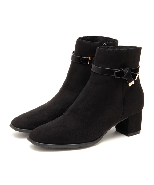 JELLY BEANS（ジェリービーンズ）の「ノットリボン2WAYショートブーツ(204-57130)JELLY BEANS(ジェリービーンズ)（ブーツ・レディース・ブラック系/ダークブラウン/ブラック・S/M/L）」の5枚目の写真
