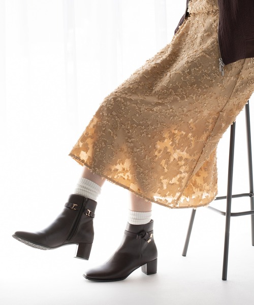 JELLY BEANS（ジェリービーンズ）の「ノットリボン2WAYショートブーツ(204-57130)JELLY BEANS(ジェリービーンズ)（ブーツ・レディース・ブラック系/ダークブラウン/ブラック・S/M/L）」の21枚目の写真