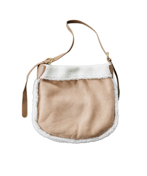 mili an deni（ミリアンデニ）の「フェイクムートンポーチ付きショルダーバッグ（ショルダーバッグ・レディース・ブラウン/ブラック/ベージュ・F）」の13枚目の写真