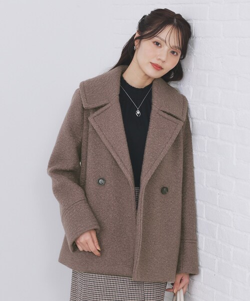 セール】ブークレミドルコート【洗える】（ピーコート）｜index