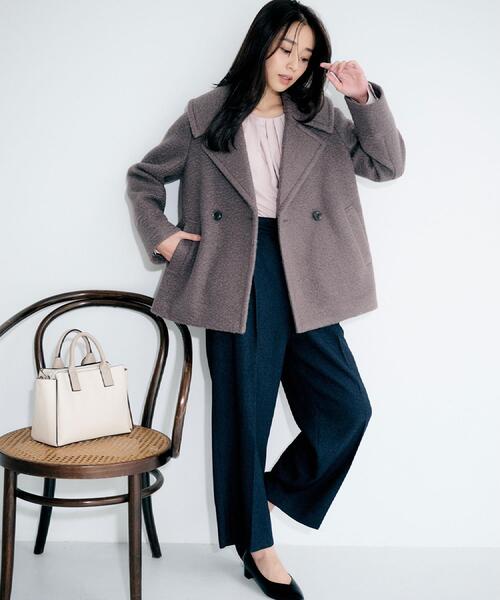 セール】ブークレミドルコート【洗える】（ピーコート）｜index