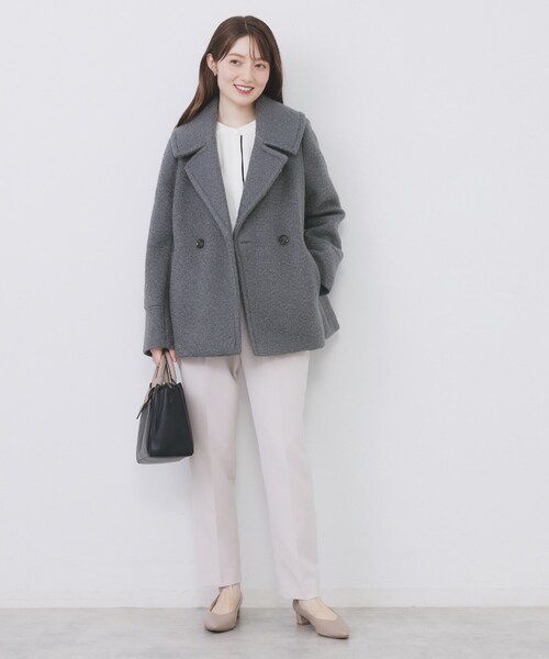 セール】ブークレミドルコート【洗える】（ピーコート）｜index