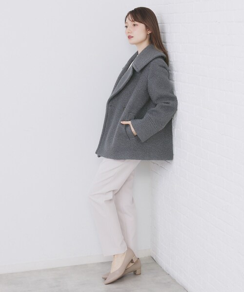 セール】ブークレミドルコート【洗える】（ピーコート）｜index